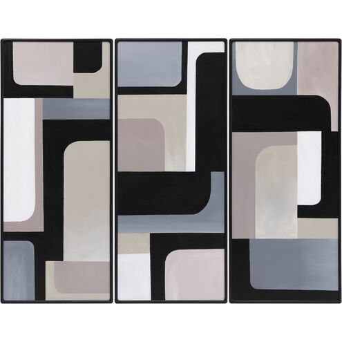 Radical Interpretation 66 X 28 inch Hand Painted Art, Set Of 3